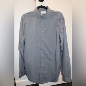 Calvin Klein Gray Dress Shirt Longsleeve Size 15.5